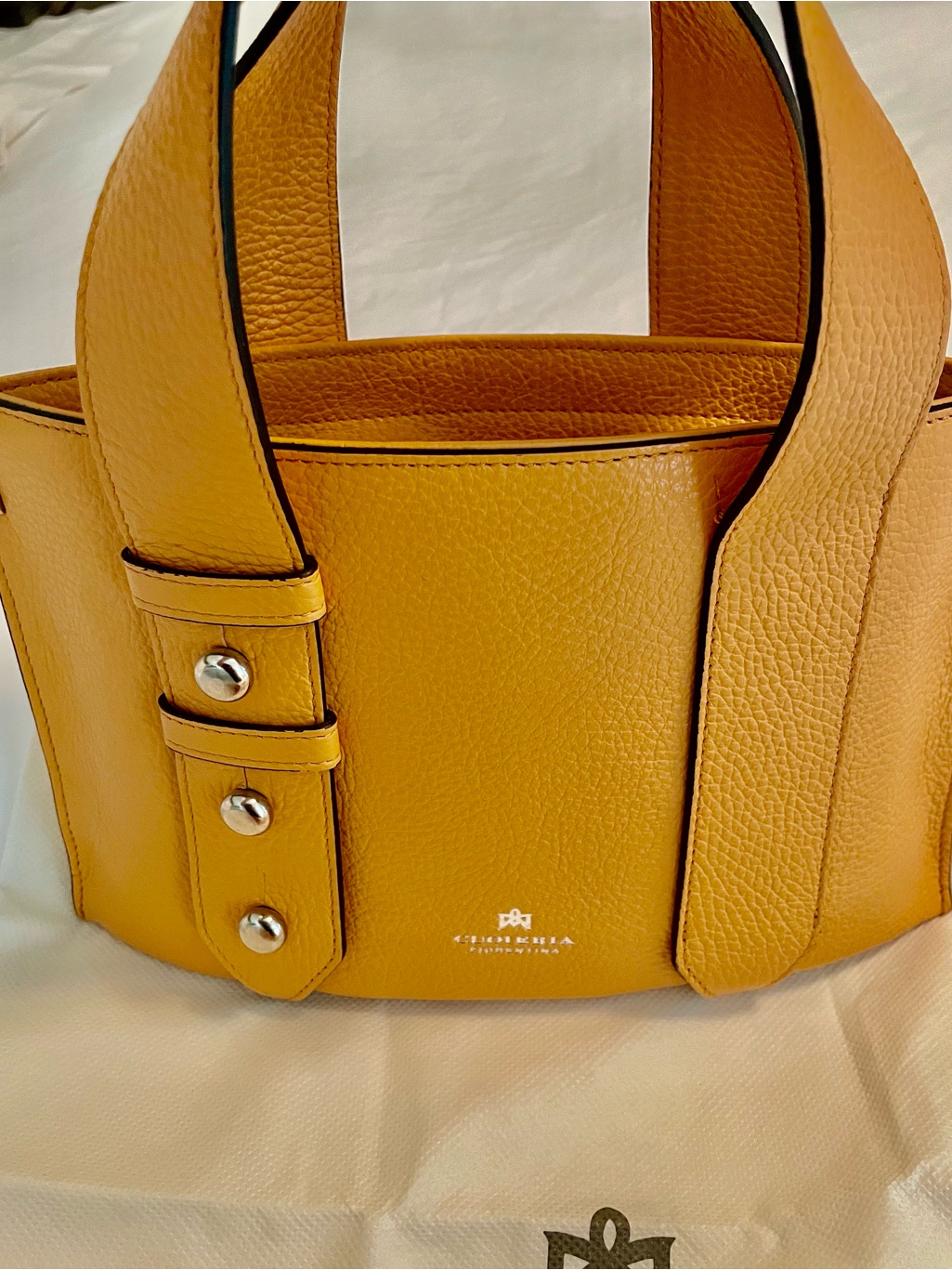 Cuoieria Fiorentina Italian Leather Satchel + Matching Card Holder | Dust Bag